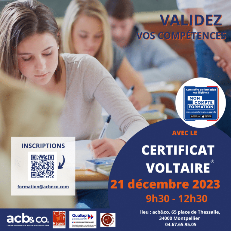 Certificat Voltaire décembre 21 2023